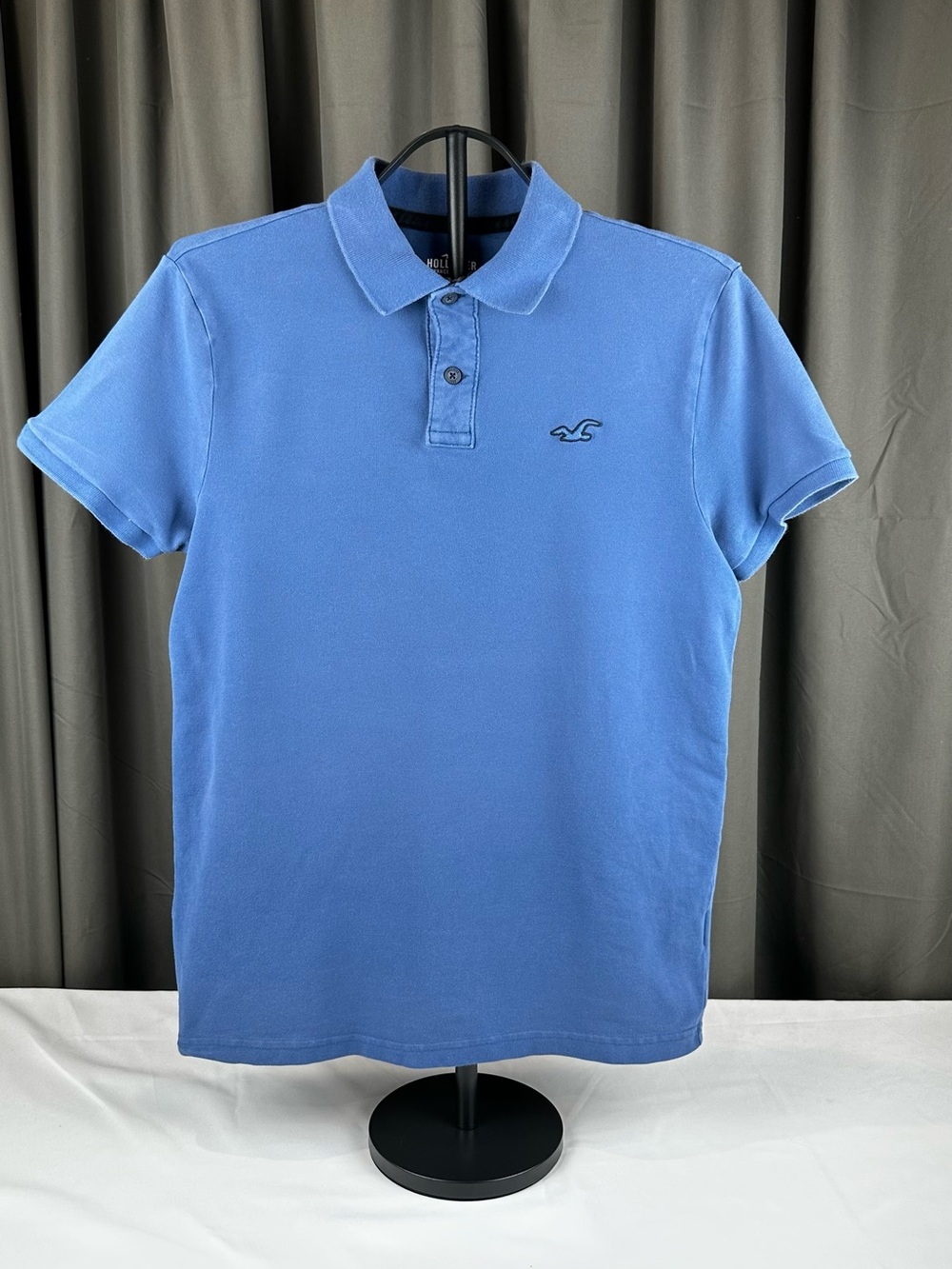 Hollister Men's Coastal Blue Pique Polo